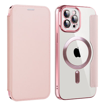 MagSafe-deksel for Apple iPhone 12 Pro Max, Techsuit, SmartMag Book, Rosa