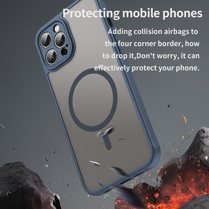 MagSafe-deksel for Apple iPhone 12 Pro, Techsuit, HaloFrost II, Marineblå