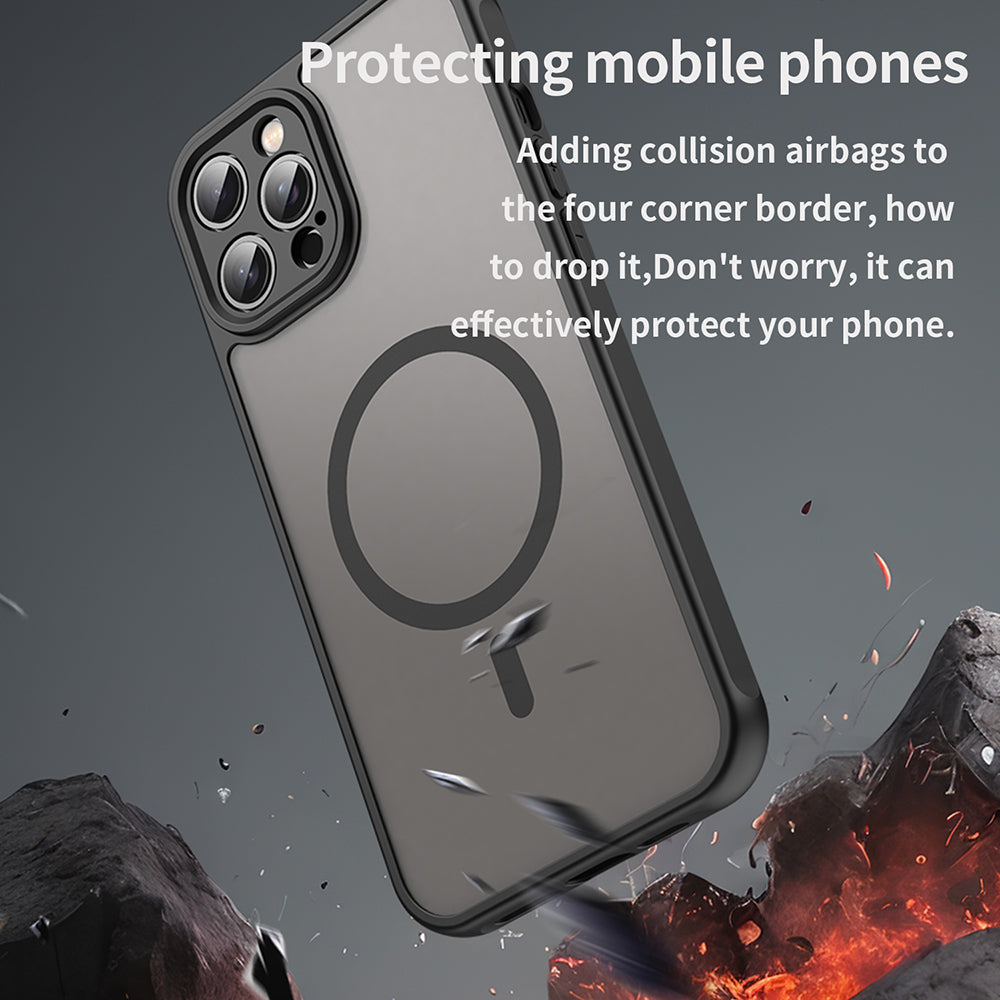 MagSafe-deksel for Apple iPhone 12 Pro, Techsuit, HaloFrost II, Svart