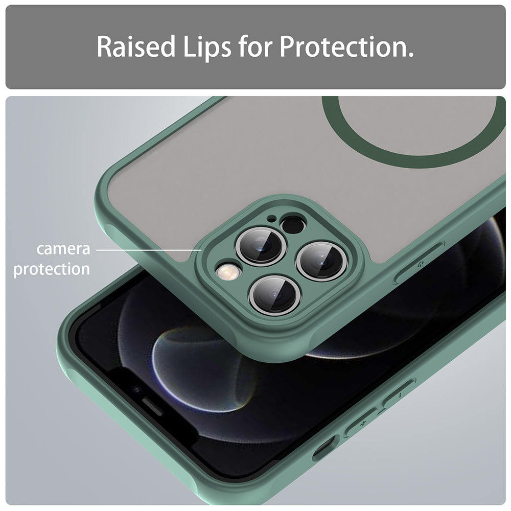 MagSafe-deksel for Apple iPhone 12 Pro, Techsuit, HaloFrost II, Grønn
