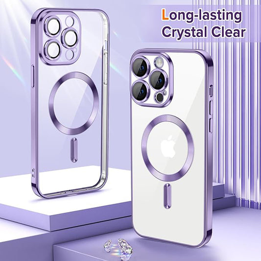 MagSafe-deksel for Apple iPhone 12 Pro, Techsuit, Luxury Crystal, Lys lilla