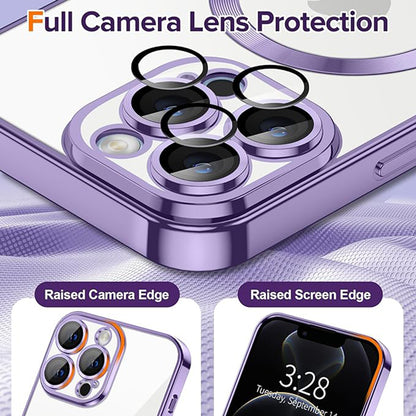 MagSafe-deksel for Apple iPhone 12 Pro, Techsuit, Luxury Crystal, Lys lilla