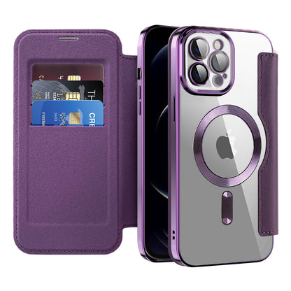 MagSafe-deksel for Apple iPhone 12 Pro, Techsuit, SmartMag Book, Lilla