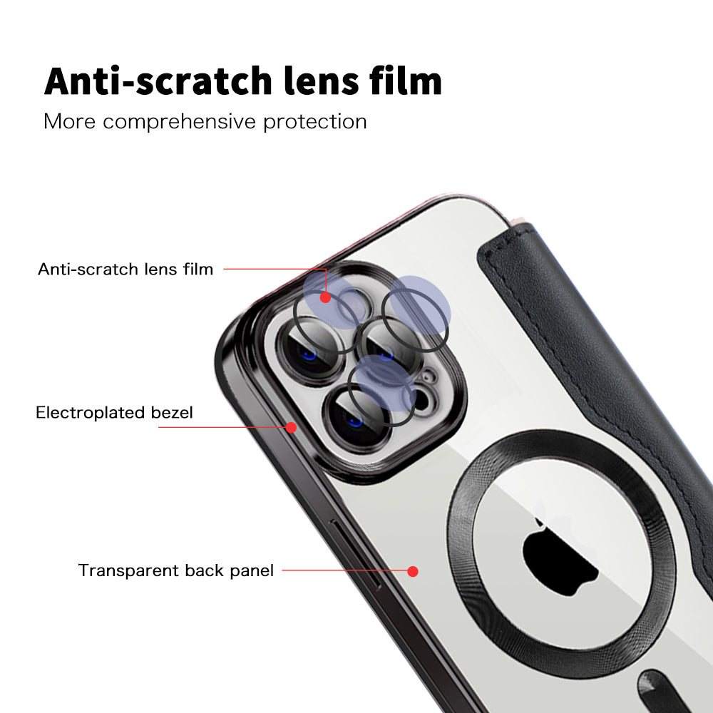 MagSafe-deksel for Apple iPhone 12 Pro, Techsuit, SmartMag Book, Svart