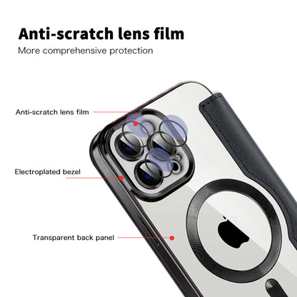 MagSafe-deksel for Apple iPhone 12 Pro, Techsuit, SmartMag Book, Svart