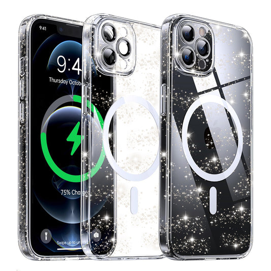 MagSafe-deksel for Apple iPhone 12 Pro, Techsuit, SparkleSkin, Transparent