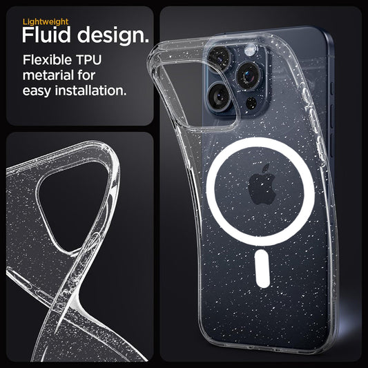 MagSafe-deksel for Apple iPhone 12 Pro, Techsuit, SparkleSkin, Transparent