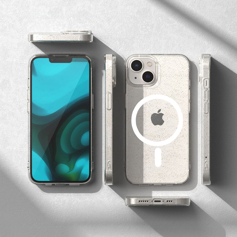 MagSafe-deksel for Apple iPhone 12 Pro, Techsuit, SparkleSkin, Transparent