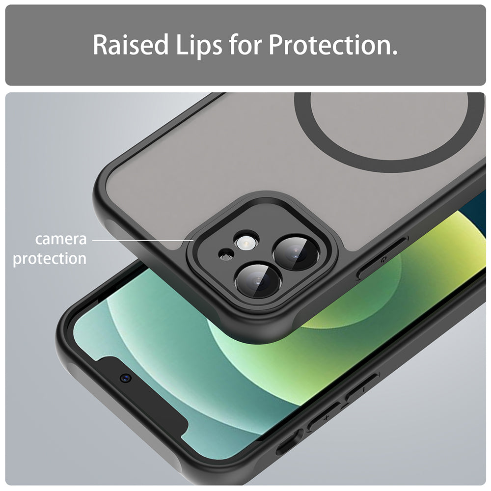 MagSafe-deksel for Apple iPhone 12, Techsuit, HaloFrost II, svart