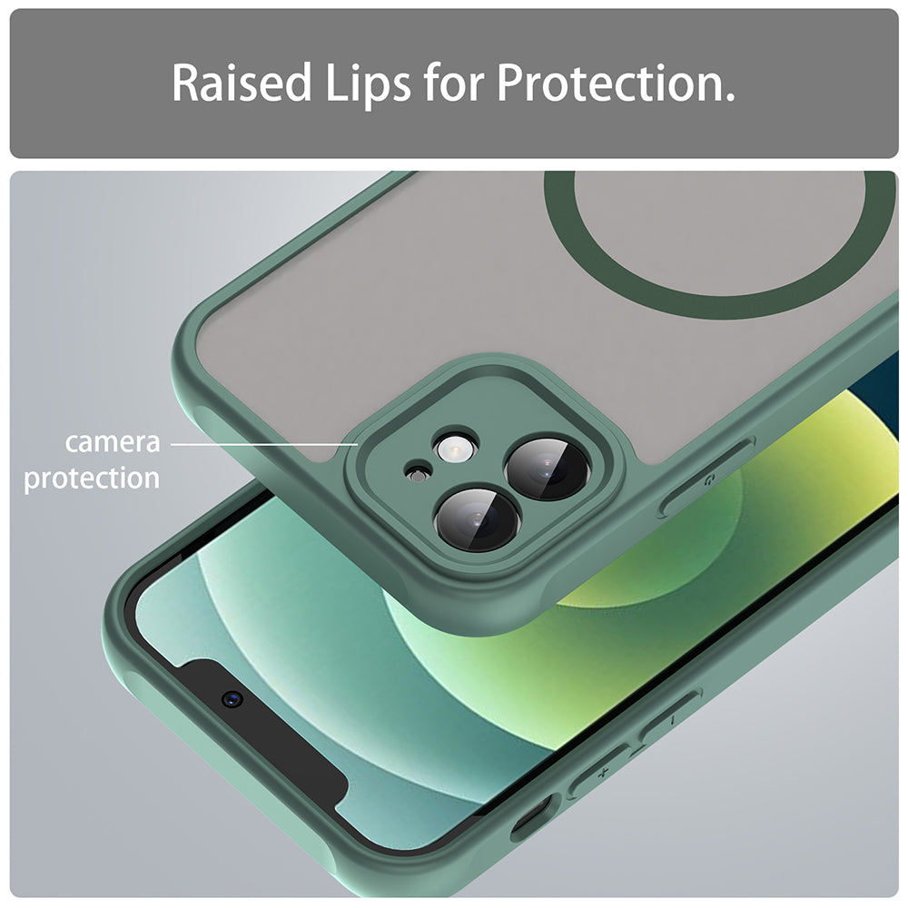 MagSafe-deksel for Apple iPhone 12, Techsuit, HaloFrost II, Grønn