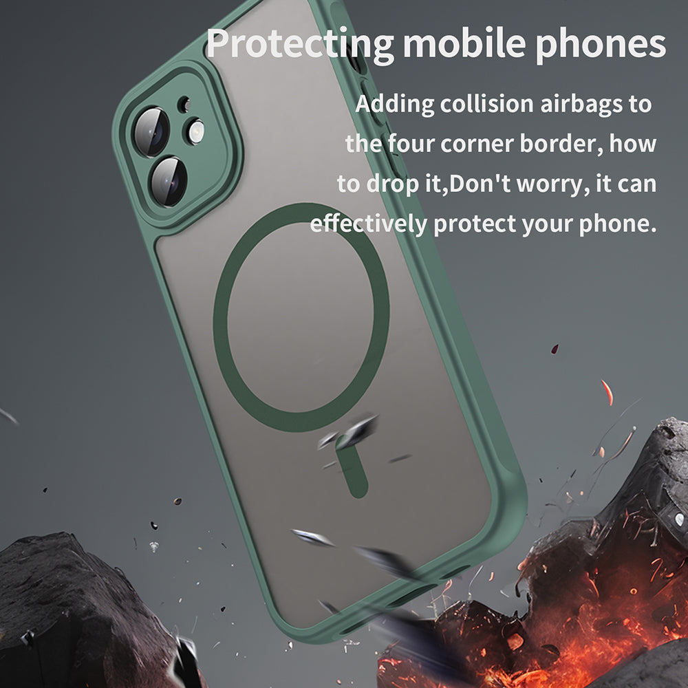 MagSafe-deksel for Apple iPhone 12, Techsuit, HaloFrost II, Grønn