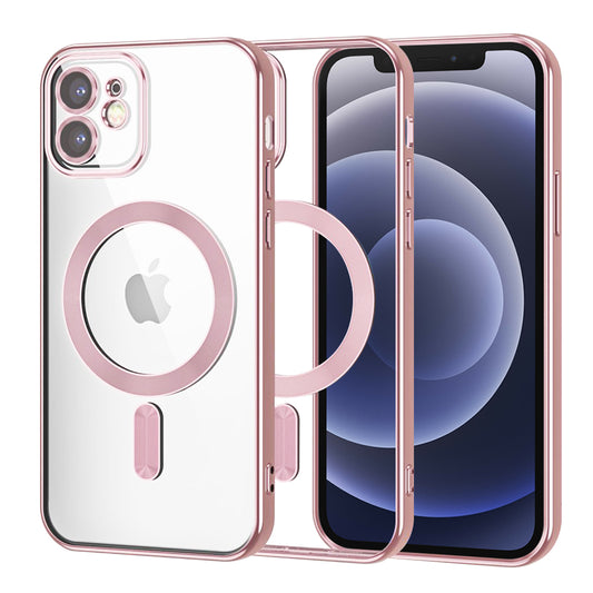 MagSafe-deksel for Apple iPhone 12, Techsuit, Luxury Crystal, Rosa