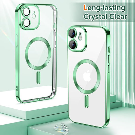 MagSafe-deksel for Apple iPhone 12, Techsuit, Luxury Crystal, Lys grønn