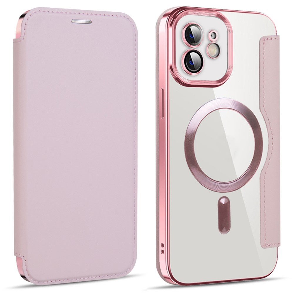 MagSafe-deksel for Apple iPhone 12, Techsuit, SmartMag Book, Rosa