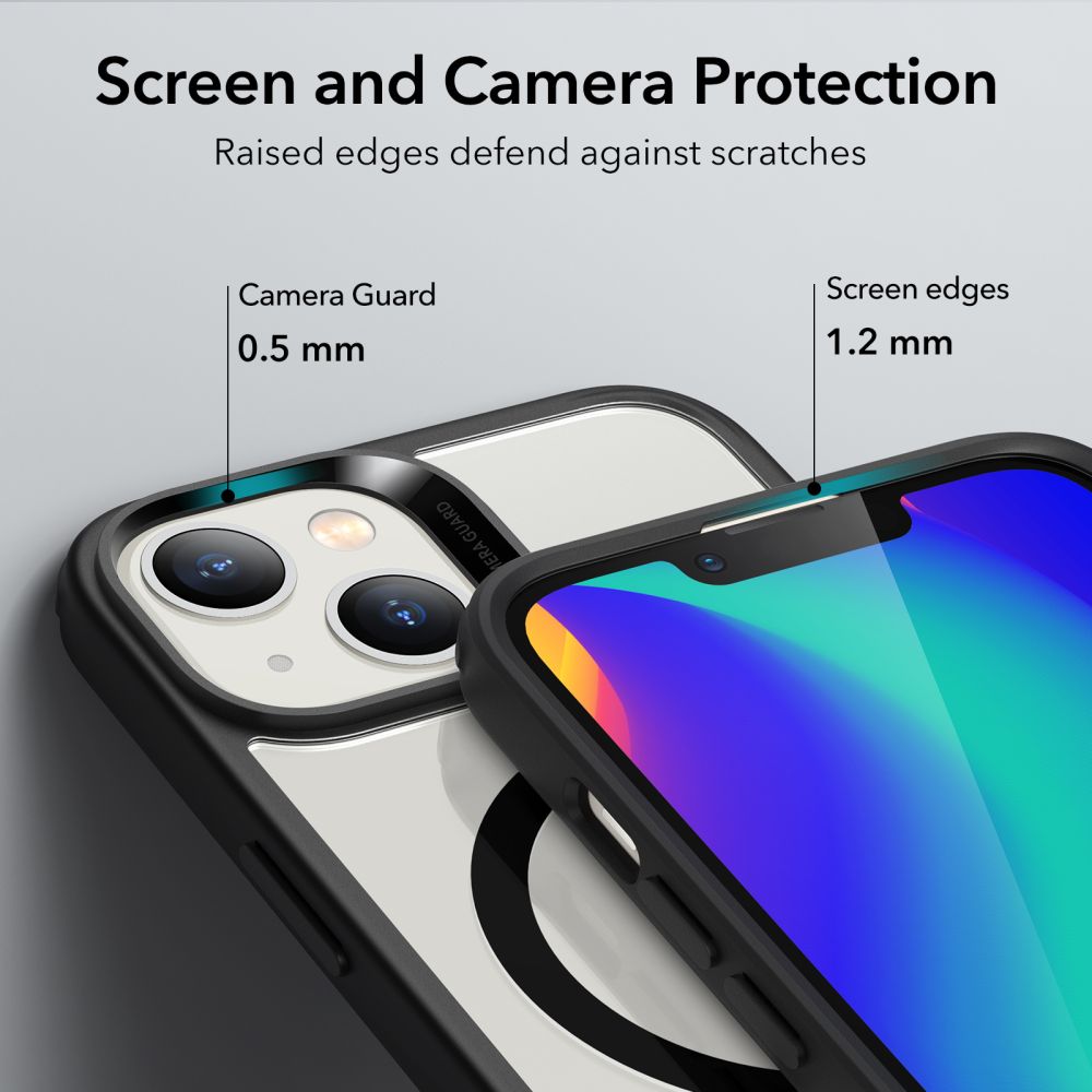 MagSafe-deksel for Apple iPhone 14 / 13, ESR, Classic Hybrid, Svart Transparent