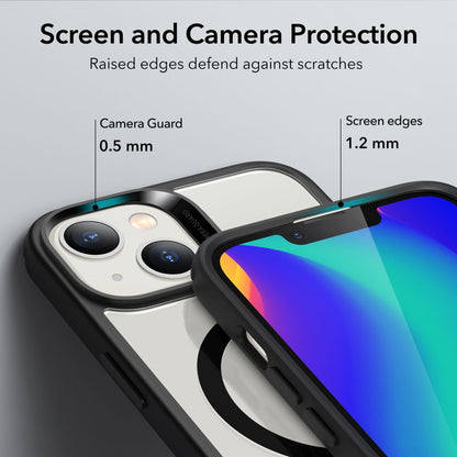 MagSafe-deksel for Apple iPhone 14 / 13, ESR, Classic Hybrid, Svart Transparent