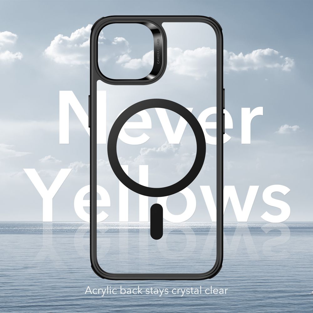 MagSafe-deksel for Apple iPhone 14 / 13, ESR, Classic Hybrid, Svart Transparent