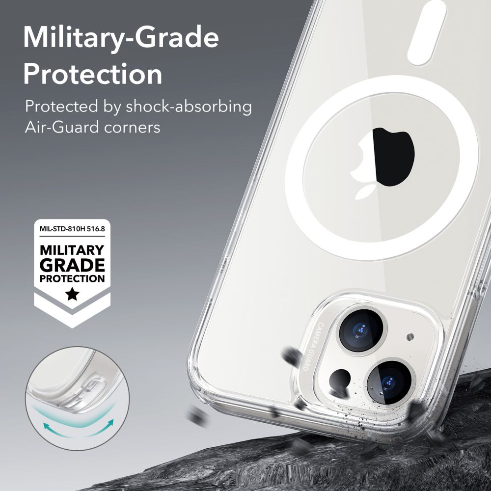 MagSafe-deksel for Apple iPhone 14 / 13, ESR, Classic Hybrid, Transparent