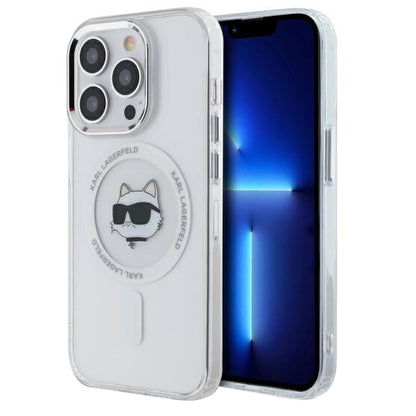MagSafe-deksel for Apple iPhone 13 Pro, Karl Lagerfeld, IML Metal Choupette's Head, Hvit
