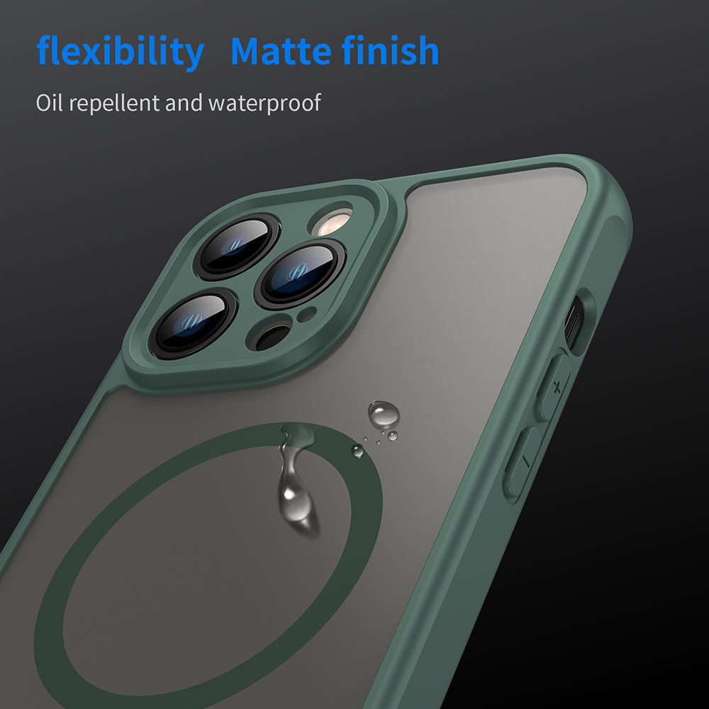 MagSafe-deksel for Apple iPhone 13 Pro Max, Techsuit, HaloFrost II, Grønn