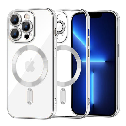 MagSafe-deksel for Apple iPhone 13 Pro Max, Techsuit, Luxury Crystal, Sølv