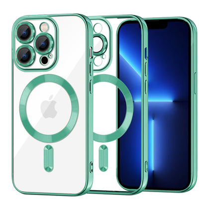 MagSafe-deksel for Apple iPhone 13 Pro Max, Techsuit, Luxury Crystal, Lys grønn