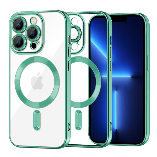 MagSafe-deksel for Apple iPhone 13 Pro Max, Techsuit, Luxury Crystal, Lys grønn