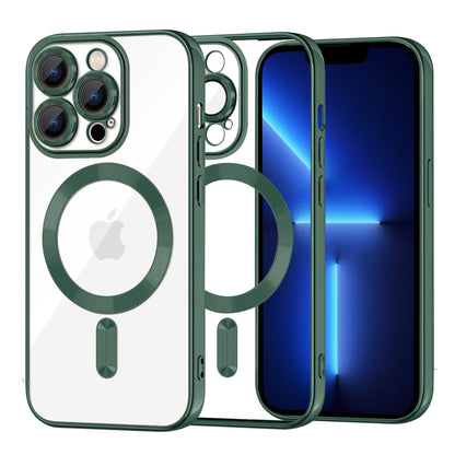 MagSafe-deksel for Apple iPhone 13 Pro Max, Techsuit, Luxury Crystal, Mørkegrønn