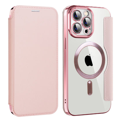 MagSafe-deksel for Apple iPhone 13 Pro Max, Techsuit, SmartMag Book, Rosa