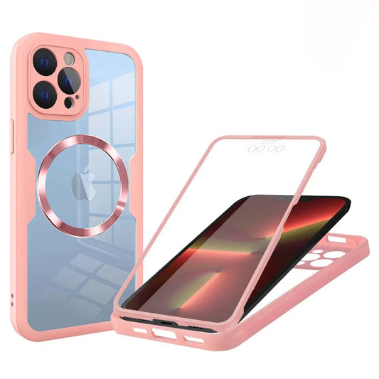 MagSafe-deksel for Apple iPhone 13 Pro, Techsuit, ColorVerse 360, Rosa