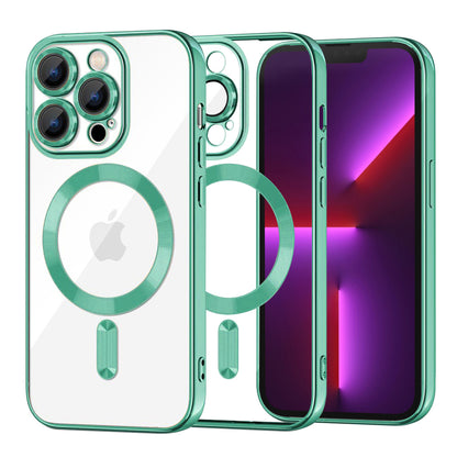 MagSafe-deksel for Apple iPhone 13 Pro, Techsuit, Luxury Crystal, Lys grønn