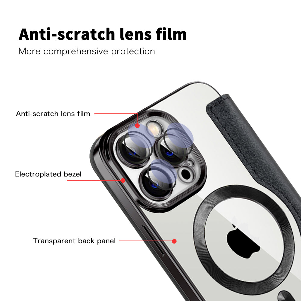 MagSafe-deksel for Apple iPhone 13 Pro, Techsuit, SmartMag Book, Svart