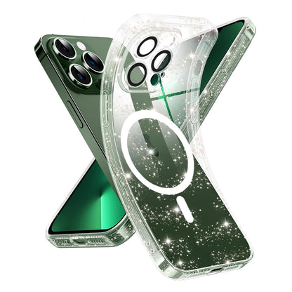 MagSafe-deksel for Apple iPhone 13 Pro, Techsuit, SparkleSkin, Transparent