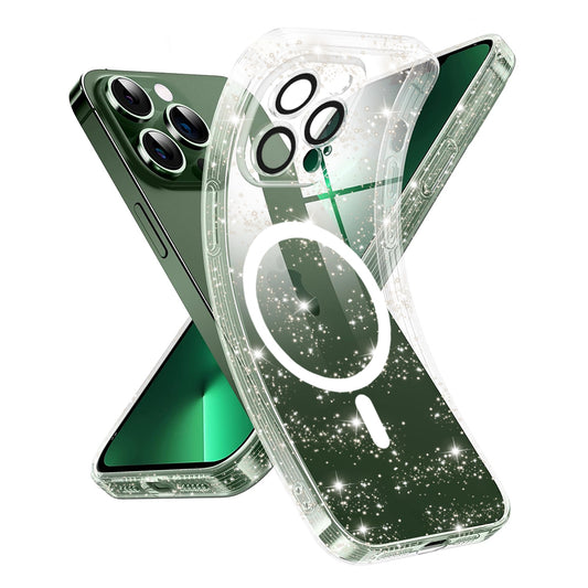 MagSafe-deksel for Apple iPhone 13 Pro, Techsuit, SparkleSkin, Transparent