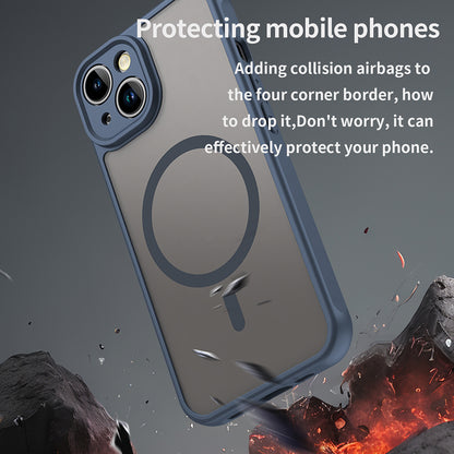 MagSafe-deksel for Apple iPhone 13, Techsuit, HaloFrost II, Marineblå