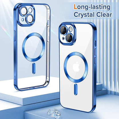 MagSafe-deksel for Apple iPhone 13, Techsuit, Luxury Crystal, Mørk blå