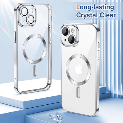 MagSafe-deksel for Apple iPhone 13, Techsuit, Luxury Crystal, Sølv