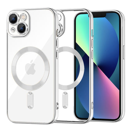 MagSafe-deksel for Apple iPhone 13, Techsuit, Luxury Crystal, Sølv