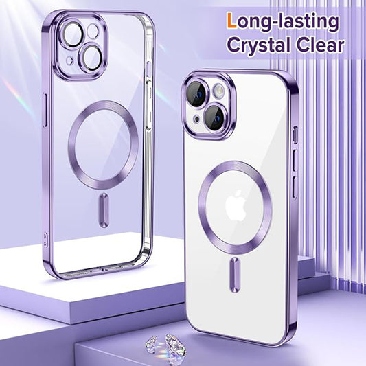 MagSafe-deksel for Apple iPhone 13, Techsuit, Luxury Crystal, Lys lilla
