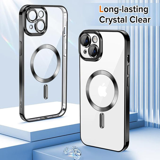 MagSafe-deksel for Apple iPhone 13, Techsuit, Luxury Crystal, Svart