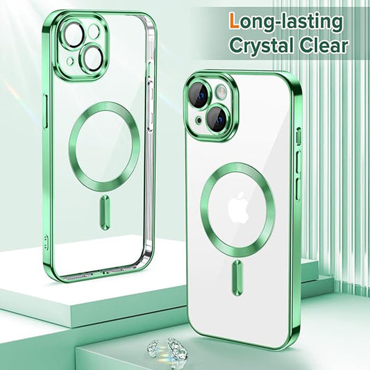 MagSafe-deksel for Apple iPhone 13, Techsuit, Luxury Crystal, Lys grønn