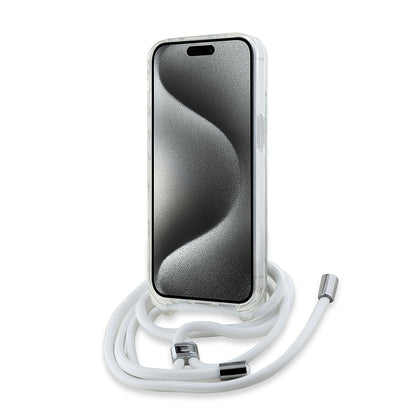 MagSafe deksel for Apple iPhone 14, Karl Lagerfeld, IML Crossbody Choupette's Head with Strap, Gjennomsiktig