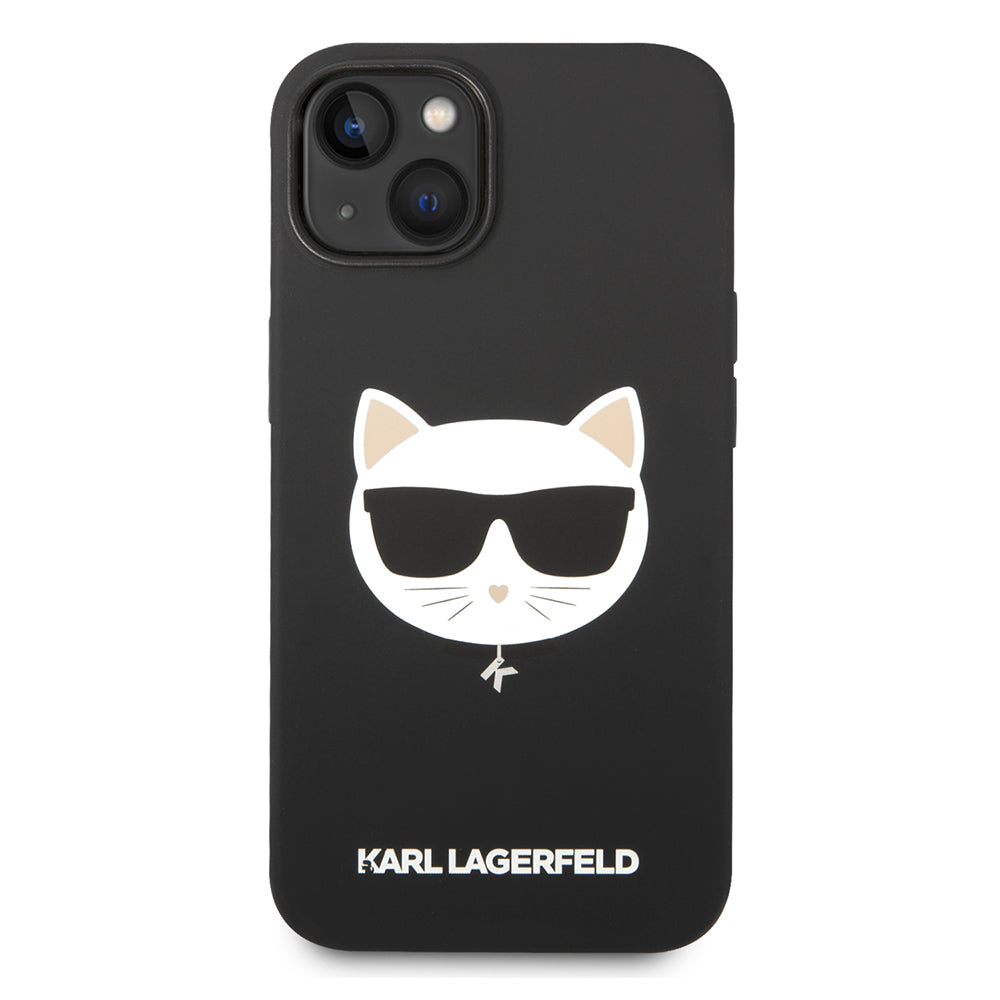 MagSafe-deksel for Apple iPhone 14 Plus, Karl Lagerfeld, Silicone Choupette's Head, Svart