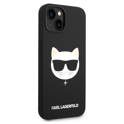 MagSafe-deksel for Apple iPhone 14 Plus, Karl Lagerfeld, Silicone Choupette's Head, Svart