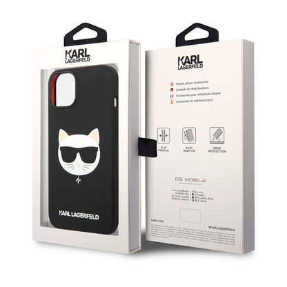 MagSafe-deksel for Apple iPhone 14 Plus, Karl Lagerfeld, Silicone Choupette's Head, Svart