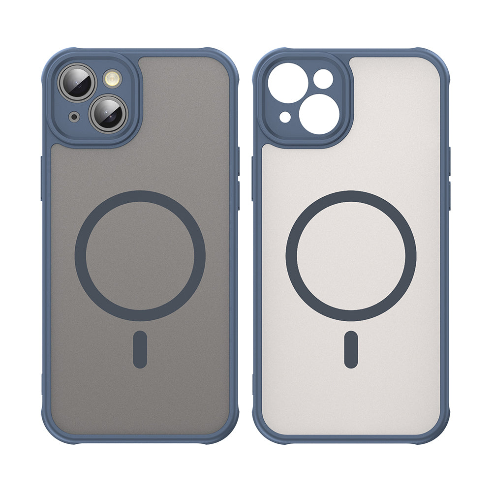 MagSafe-deksel for Apple iPhone 14 Plus, Techsuit, HaloFrost II, Marineblå