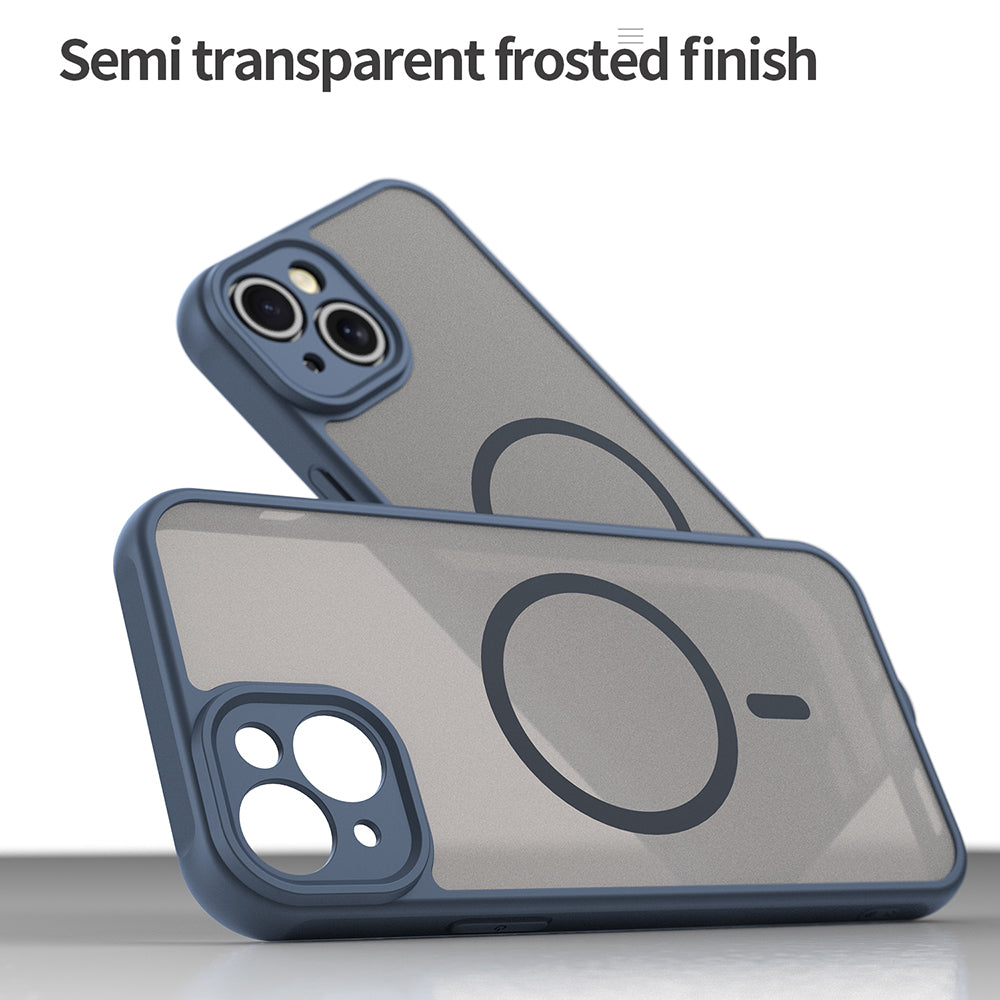 MagSafe-deksel for Apple iPhone 14 Plus, Techsuit, HaloFrost II, Marineblå