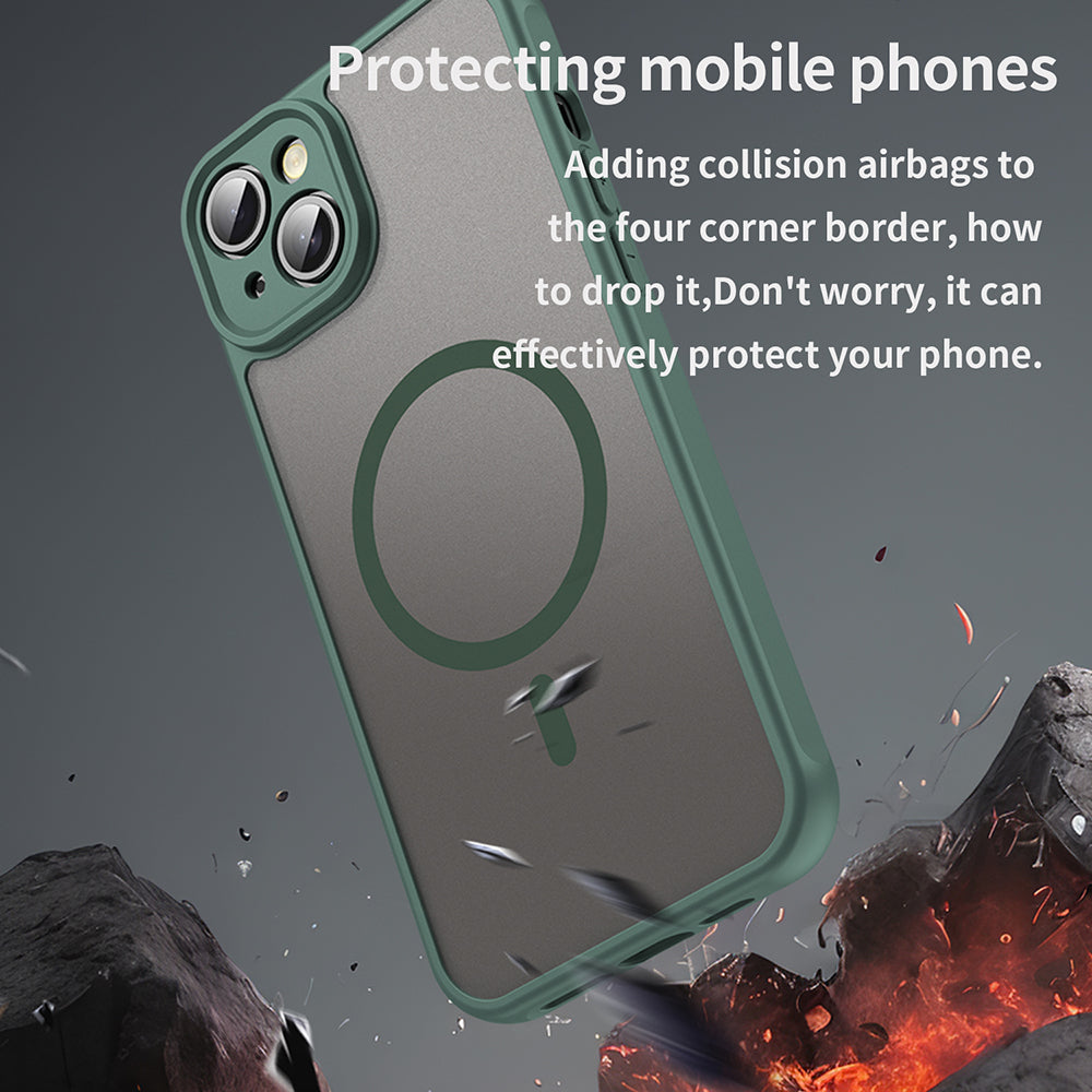 MagSafe-deksel for Apple iPhone 14 Plus, Techsuit, HaloFrost II, Grønn