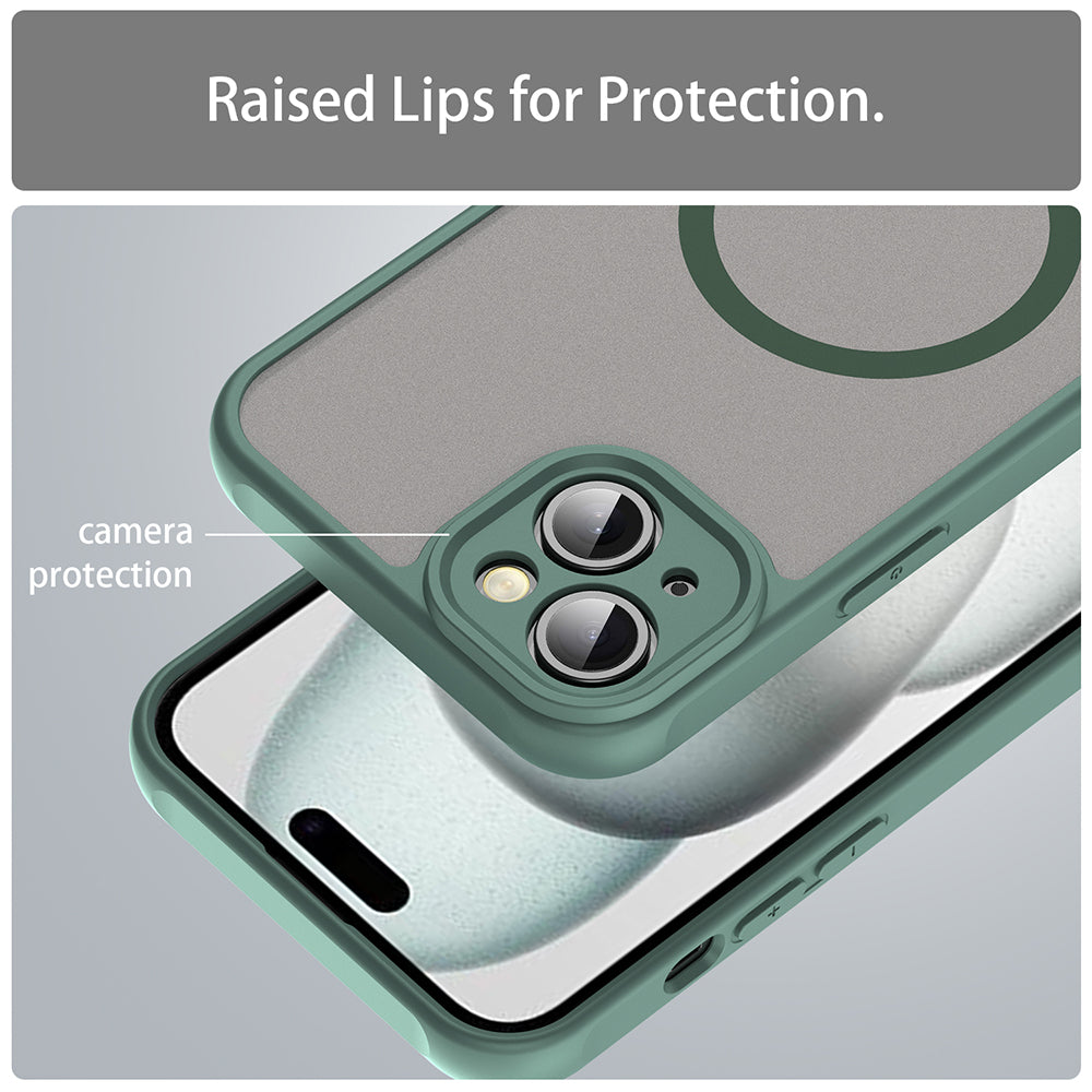 MagSafe-deksel for Apple iPhone 14 Plus, Techsuit, HaloFrost II, Grønn