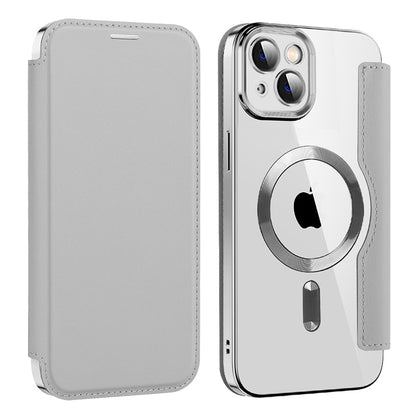 MagSafe-deksel for Apple iPhone 14 Plus, Techsuit, SmartMag Book, Grå